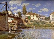 Alfred Sisley Bridge at Villeneuve-la-Garenne oil painting on canvas